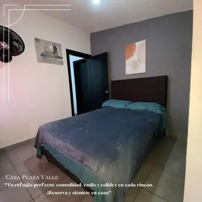 Cama o camas de una habitación en Casa Plaza Valle