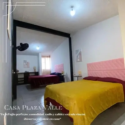 Cama o camas de una habitación en Casa Plaza Valle