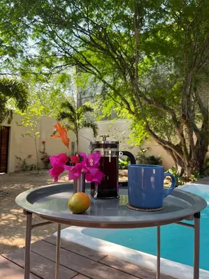 Jardín al aire libre en Casa Yag