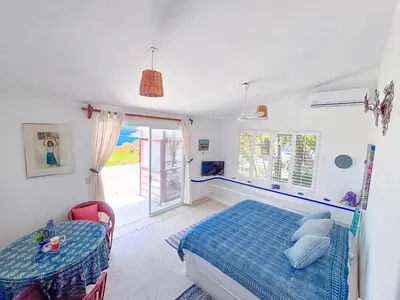 Cama o camas de una habitación en Villa Ballam 3, Balcones, bahías de Huatulco, Oax