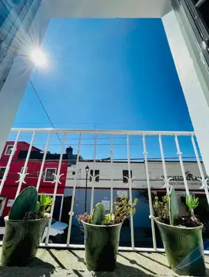 Un balcón o terraza de Bugambilia Azul Centro Oaxaca
