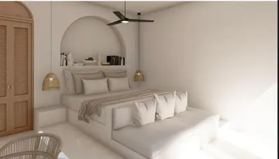 Cama o camas de una habitación en One room Villa - Le petit palace