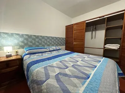 Cama o camas de una habitación en Departamento en el centro de Oaxaca