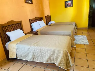 Cama o camas de una habitación en Casa Los Perales