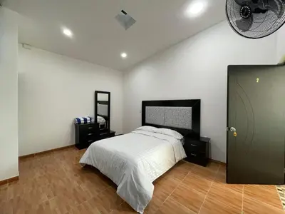Cama o camas de una habitación en Hotel Casa Bendicion