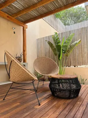 Un patio o zona al aire libre en Jiloo Beautiful Oasis in Punta Zicatela 3