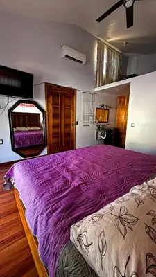 Cama o camas de una habitación en Casa colibrí