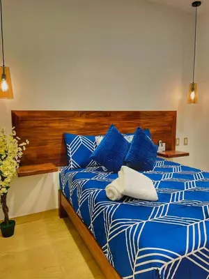 Cama o camas de una habitación en Casa Bonita PXM