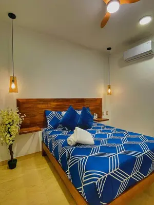 Cama o camas de una habitación en Casa Bonita PXM