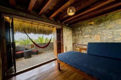 Zona de estar de Casa del Mar AC Rustic design Pool Paceful