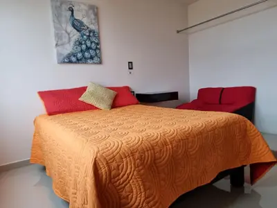 Cama o camas de una habitación en Hostal K & A