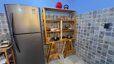 Una cocina o zona de cocina en La Chinanteca, a unos minutos del centro historico