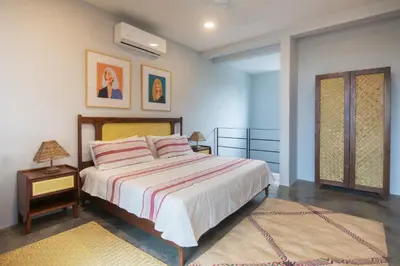 Cama o camas de una habitación en Casa Chandra