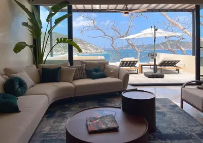 Zona de estar de Villa Solara, Acapulco