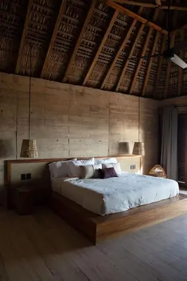 Cama o camas de una habitación en Casa Kalkuya, Beach House