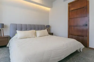 Cama o camas de una habitación en Ocean Front, Balcon al Mar y Playa