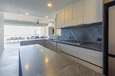 Una cocina o zona de cocina en Ocean Front, Balcon al Mar y Playa
