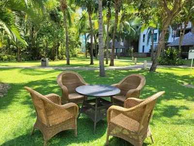 Jardín al aire libre en Isla Residences Diamante Acapulco para 10 personas