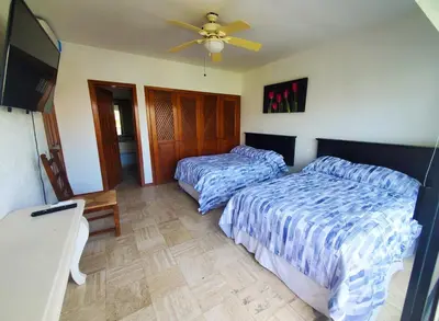 Cama o camas de una habitación en Vidanta Villas Golf - Jacuzzi, Alberca, Lago