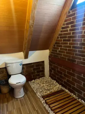 Un baño de Cabañas el lago