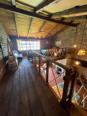 Zona de estar de Cabañas el lago
