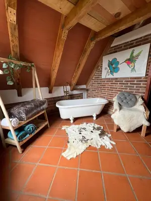 Un baño de Cabañas el lago