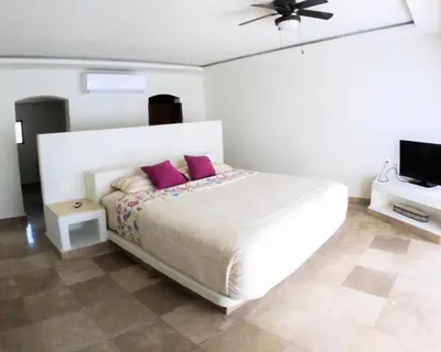 Cama o camas de una habitación en Villa con Alberca Princess