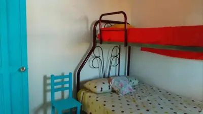 Cama o camas de una habitación en Santorini Depa