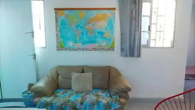 Zona de estar de Santorini Depa