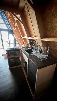Una cocina o zona de cocina en Cabaña misha