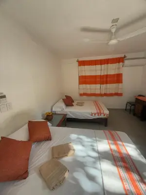 Cama o camas de una habitación en Casa Icaco