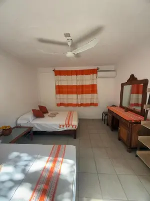 Cama o camas de una habitación en Casa Icaco
