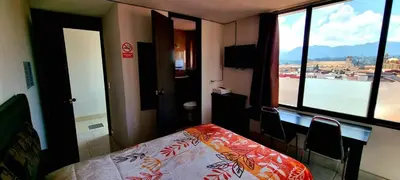 Cama o camas de una habitación en Hotel El Eden 2 pers 14