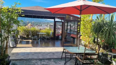 Jardín al aire libre en Hotel El Eden 2 pers 12