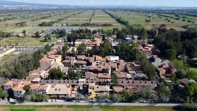 Arena en ValQuirico a vista de pájaro