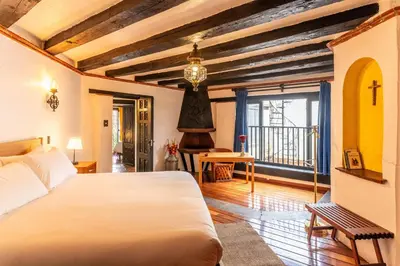 Cama o camas de una habitación en Villa Colonial Centro de Coyoacán