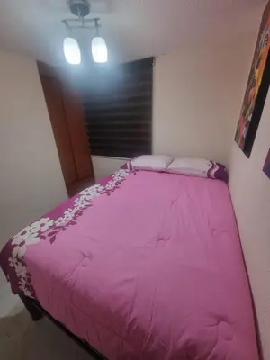 Cama o camas de una habitación en El depa de Natalia a min de aeropuerto y estadio GNP