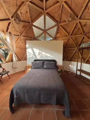 Cama o camas de una habitación en Domo Geodésico en Malinalco