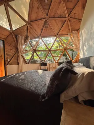 Cama o camas de una habitación en Domo Geodésico en Malinalco