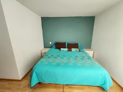 Cama o camas de una habitación en Suite Privada con Terraza y Baño, 5 min Six Flags