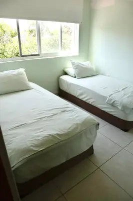 Cama o camas de una habitación en Residencia en Club Náutico Tequesquitengo