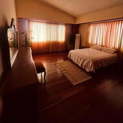 Cama o camas de una habitación en Casa Carmesí