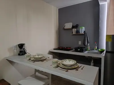 Una cocina o zona de cocina en Suite 104 Cordoba Centro Estacionamiento