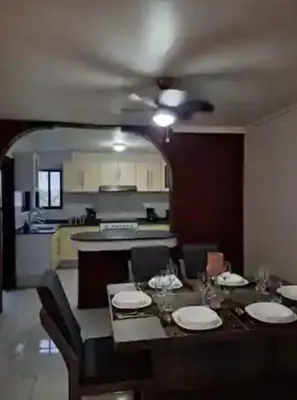 Una cocina o zona de cocina en Depa Santorini