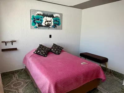 Cama o camas de una habitación en Residence in Chignahuapan