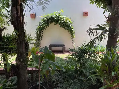 Jardín al aire libre en Hotel Boutique Casa Xicotl