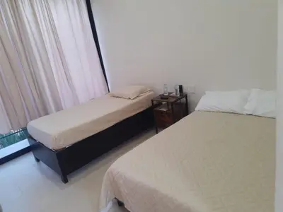 Cama o camas de una habitación en Casa Herrera