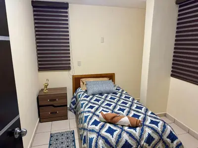 Cama o camas de una habitación en Casa amarilla Los volcanes