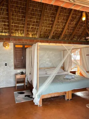 Cama o camas de una habitación en Casa Momento - Retiro frente al mar con Starlink en Ventanilla