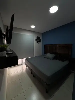 Cama o camas de una habitación en Villa Estelar Romero Bahia